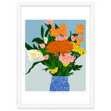 Potted Happiness | Flower Pot Botanical Floral Still Life | Eclectic Plants Modern Bohemian Décor thumbnail