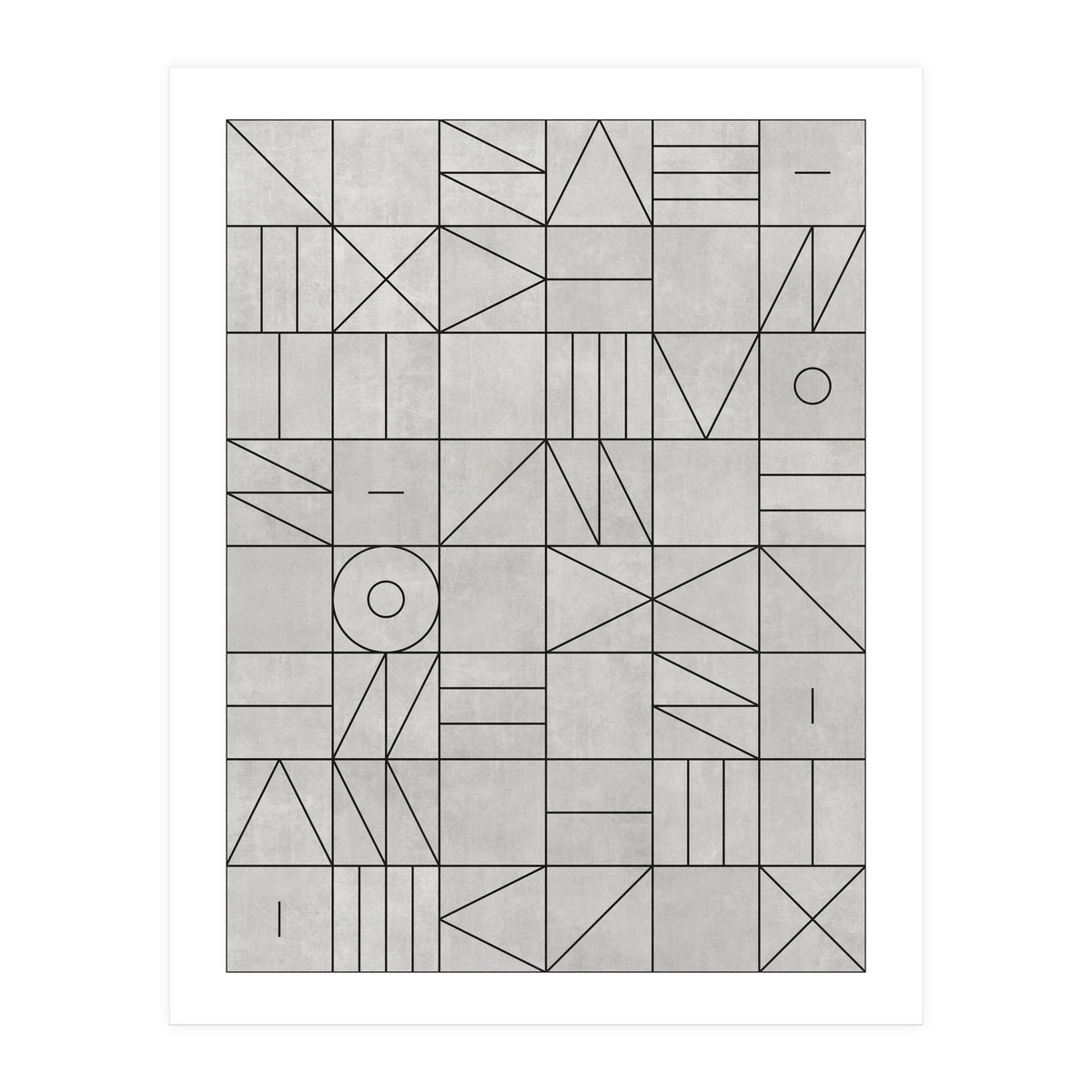 My Favorite Geometric Patterns No.3 - Grey (Print Only)