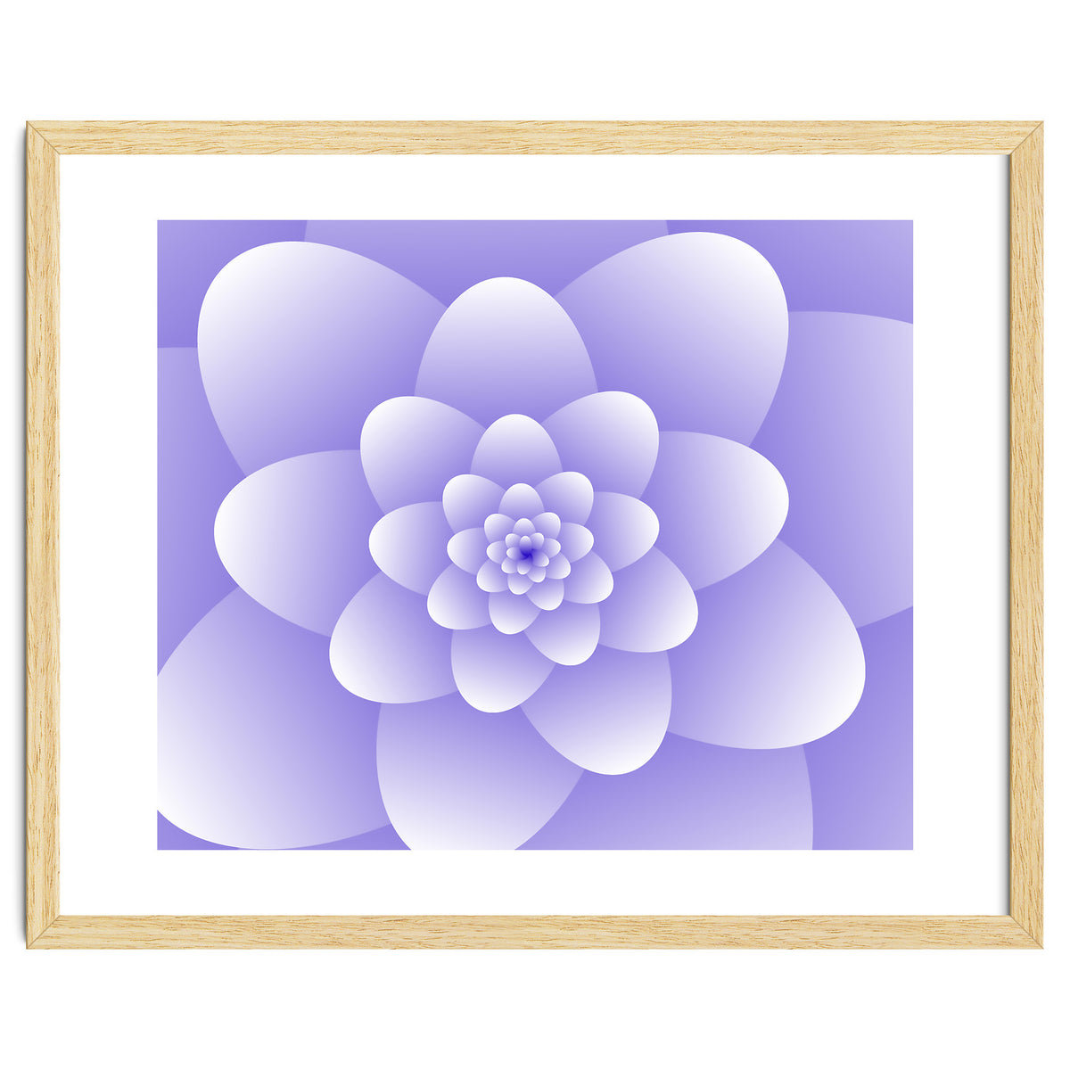 3d Abstract Purple Floral Spiral