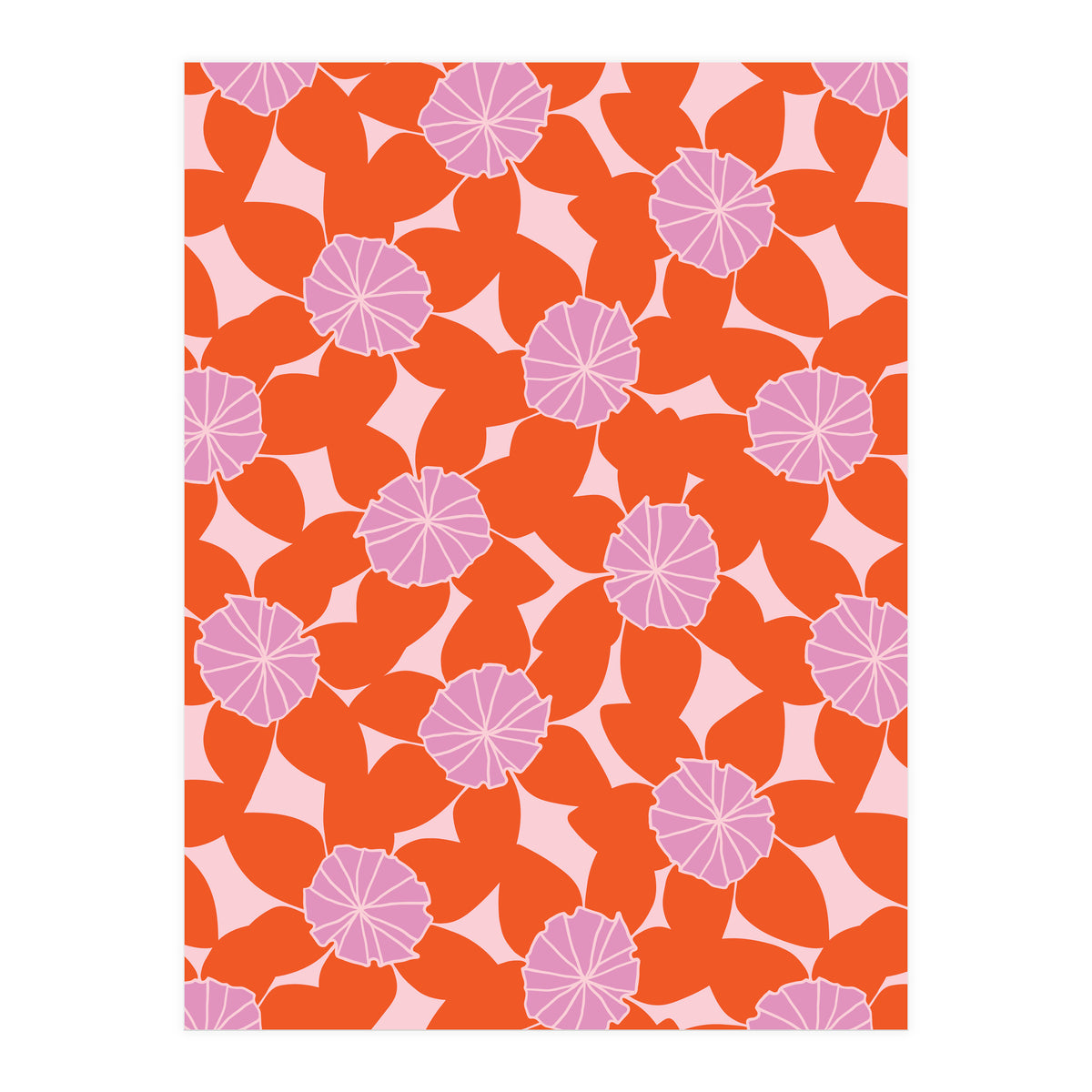 Purple Flower Pattern (Print Only)