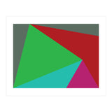 Geometric Shapes No. 19 -  green, magenta & blue (Print Only) thumbnail