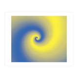 Yellow & Blue Abstract  (Print Only) thumbnail