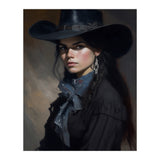 Gothic Cowgirl Moody Dark Painting  (Print Only) thumbnail
