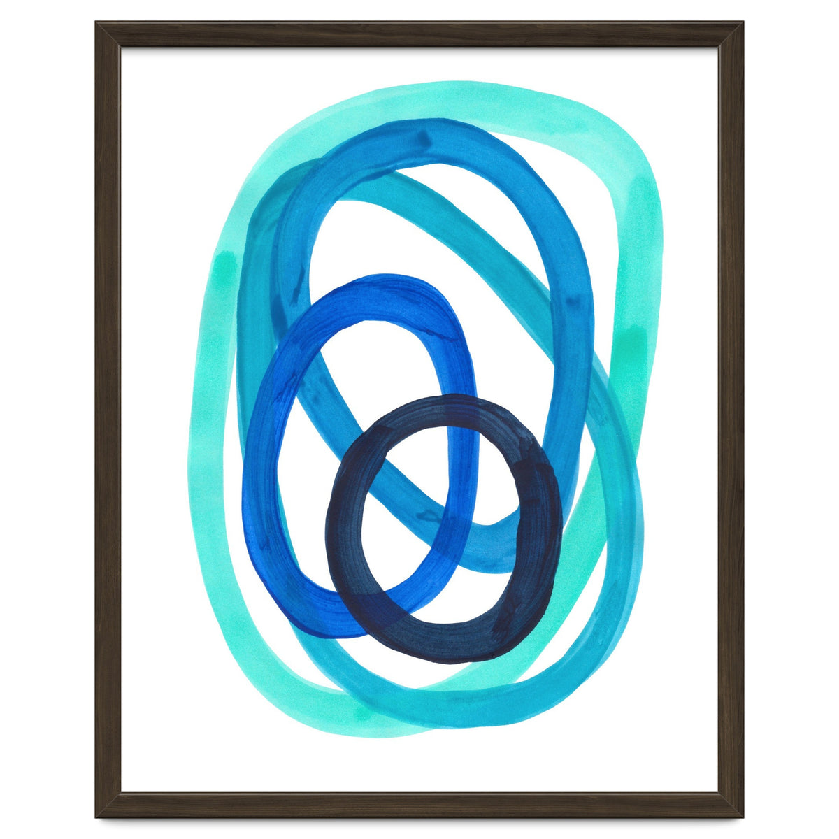 Marine Blues Blue Teal Turquoise Navy Blue Nesting Circles