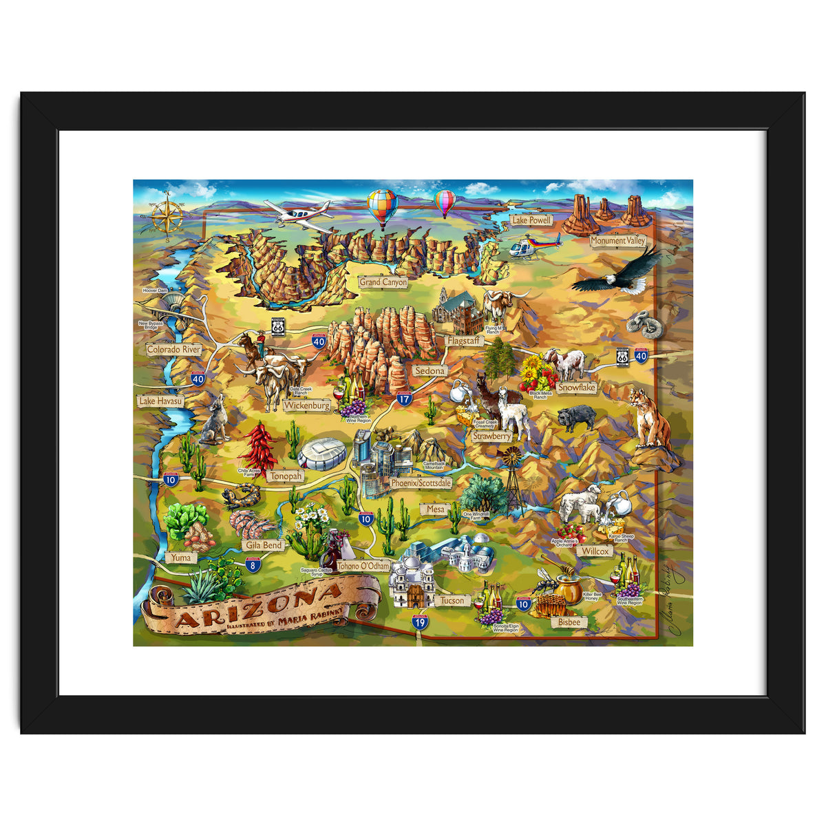 Arizona Illustrated Map