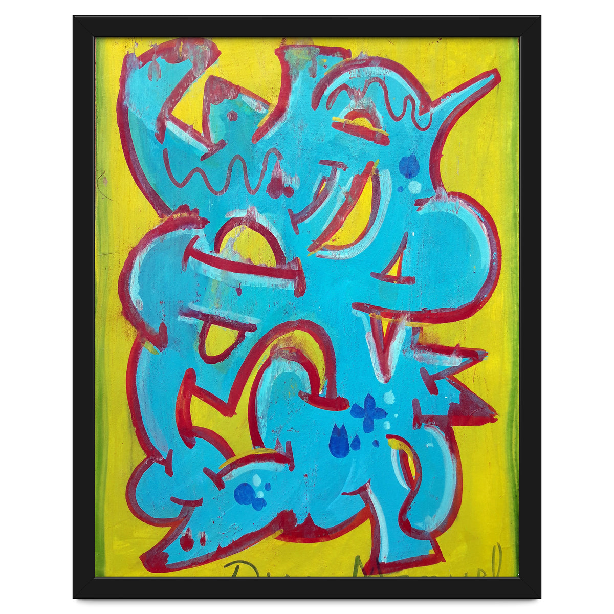 Forma Celeste Sobre Amarillo 3