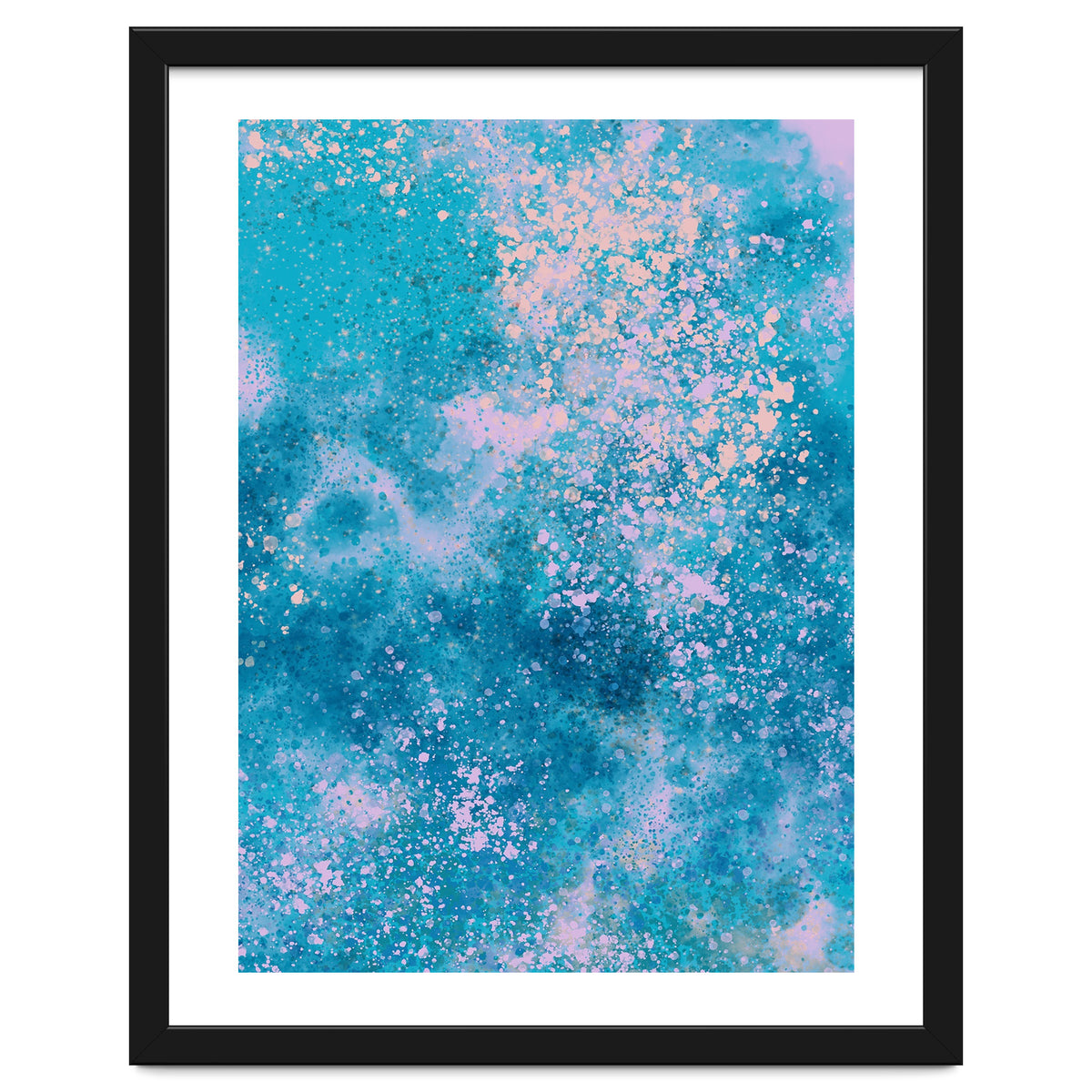 Abstract Watercolor Pink Blue