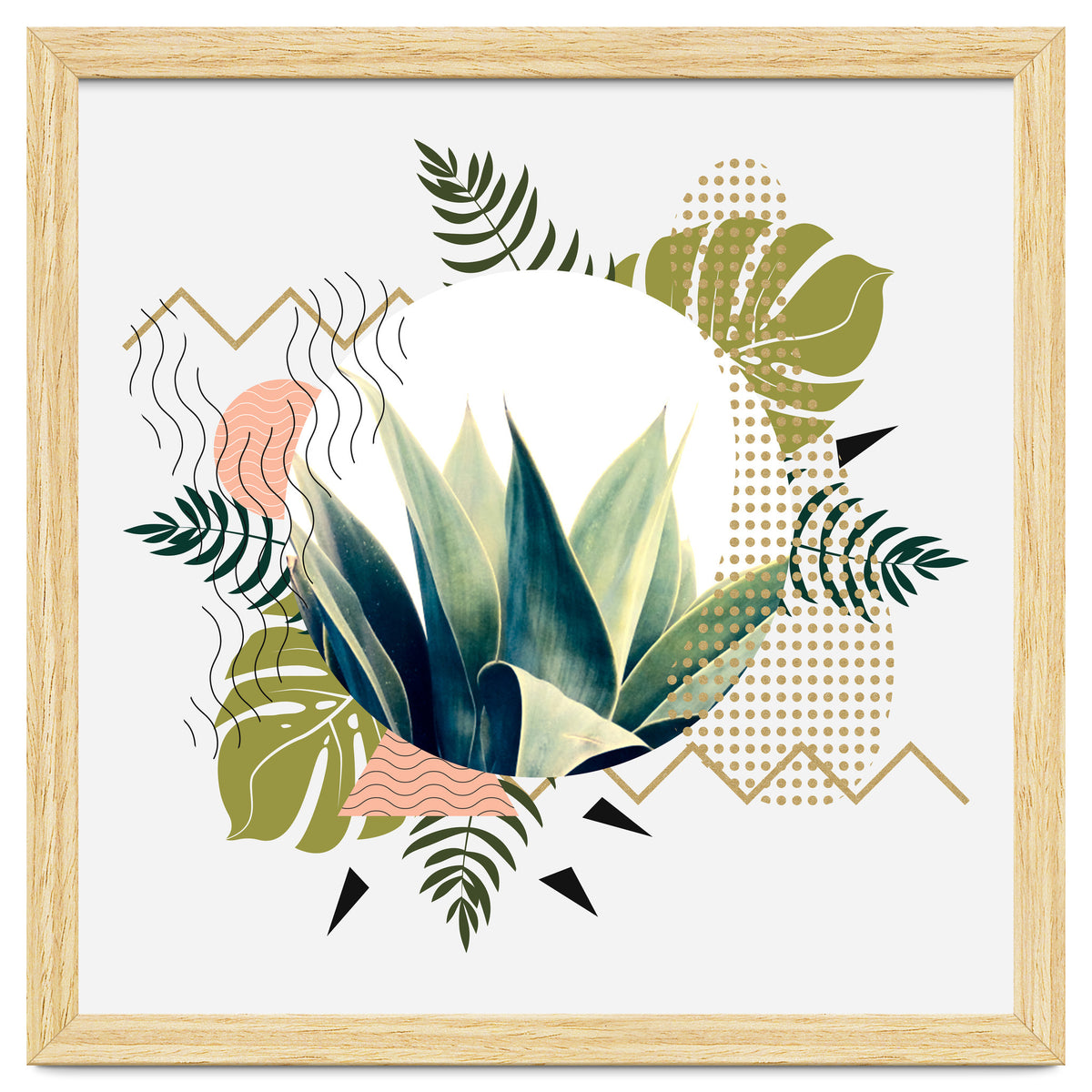 Abstract geometrical and botanical shapes