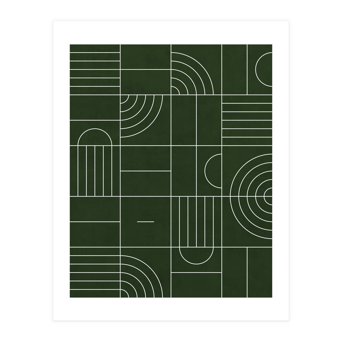 My Favorite Geometric Patterns No.24 - Deep Green (Print Only)