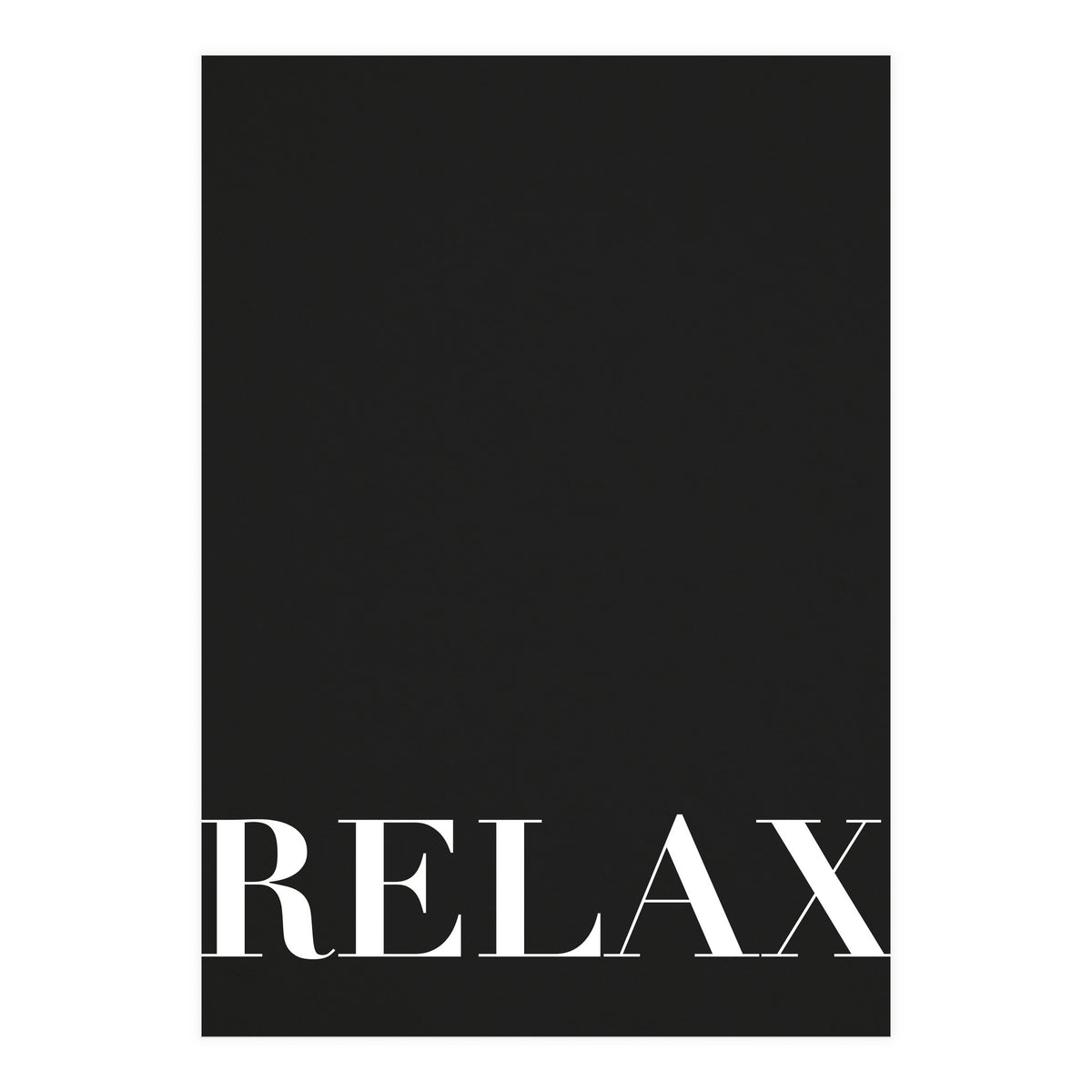 Relax Black (Print Only)