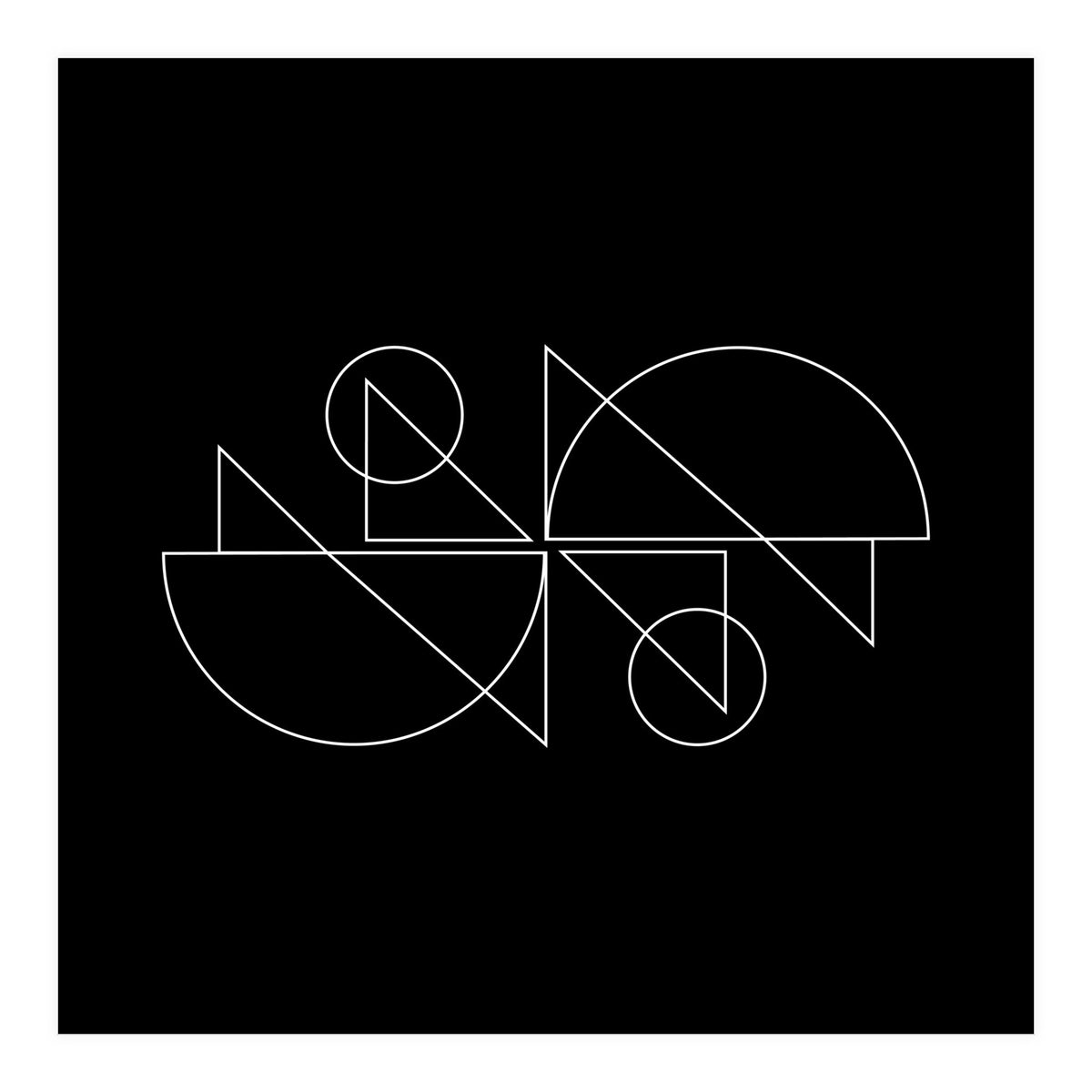 Tandem Cyclists | modern geometric (Print Only)