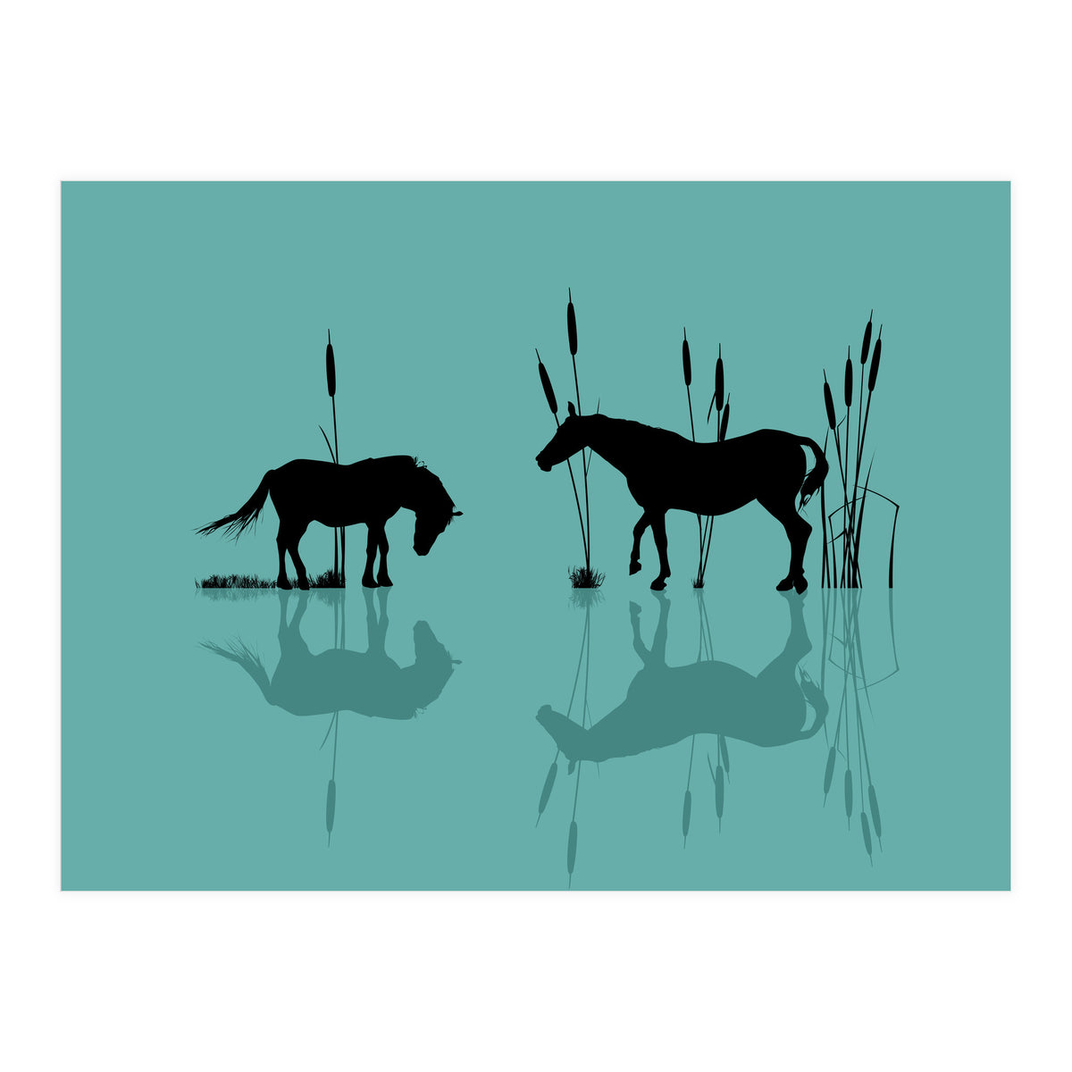 Horses By The Water (Print Only)