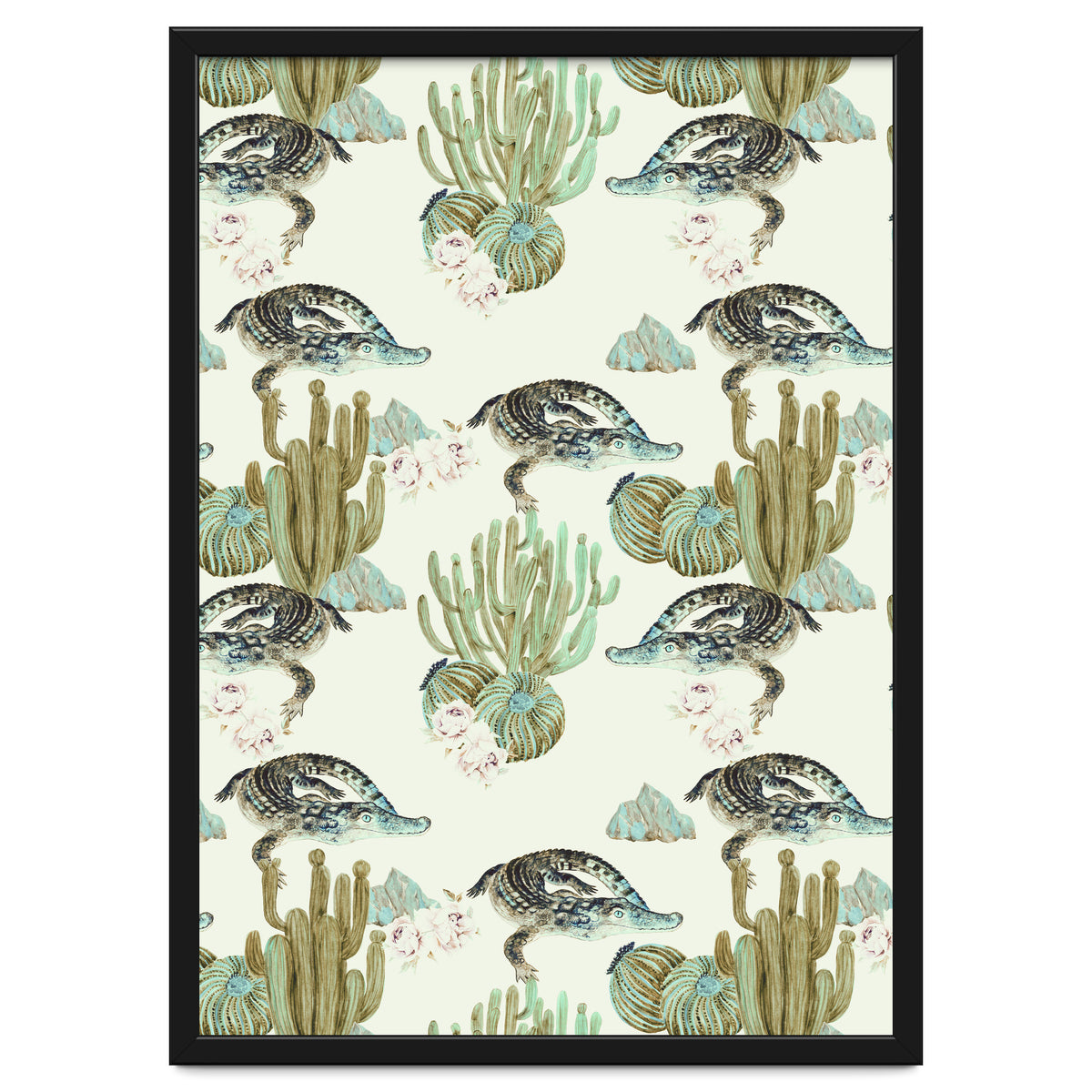 Crocodile pattern on the cactus