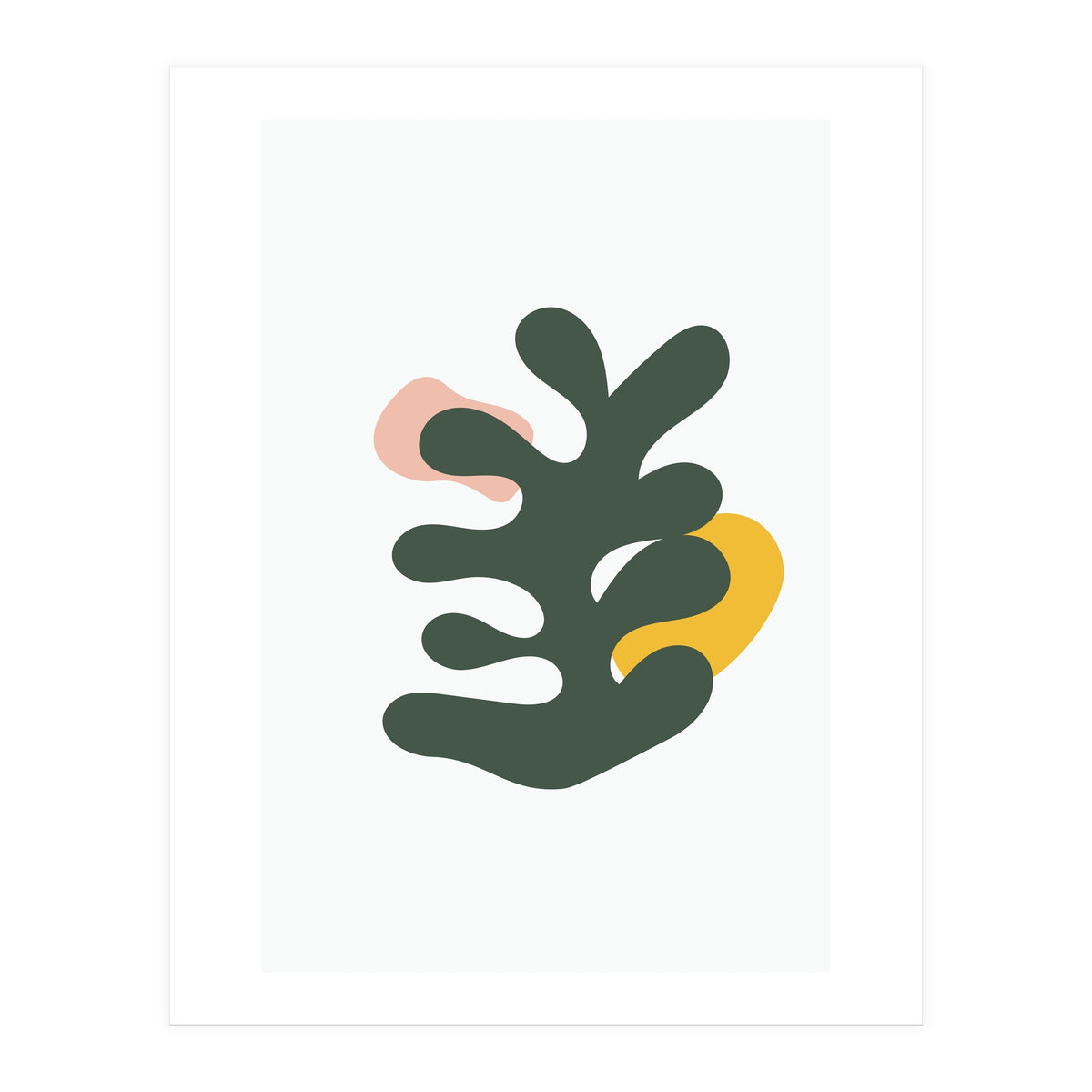 Botanical Mid Century Geometric Art (Print Only)