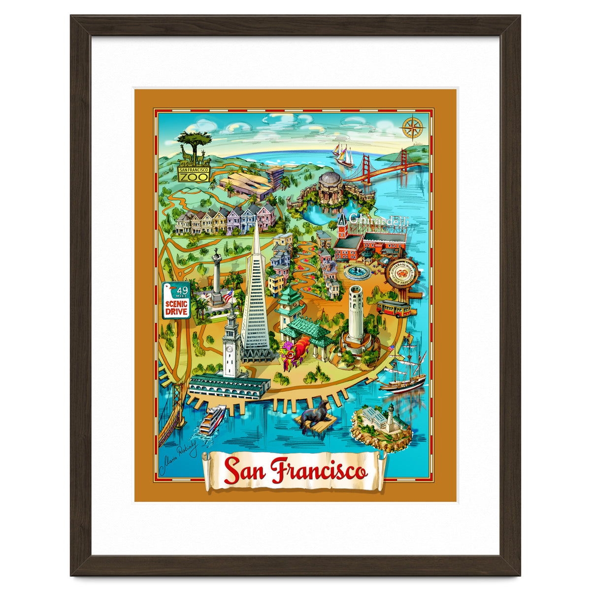 San Francisco Map Illustration
