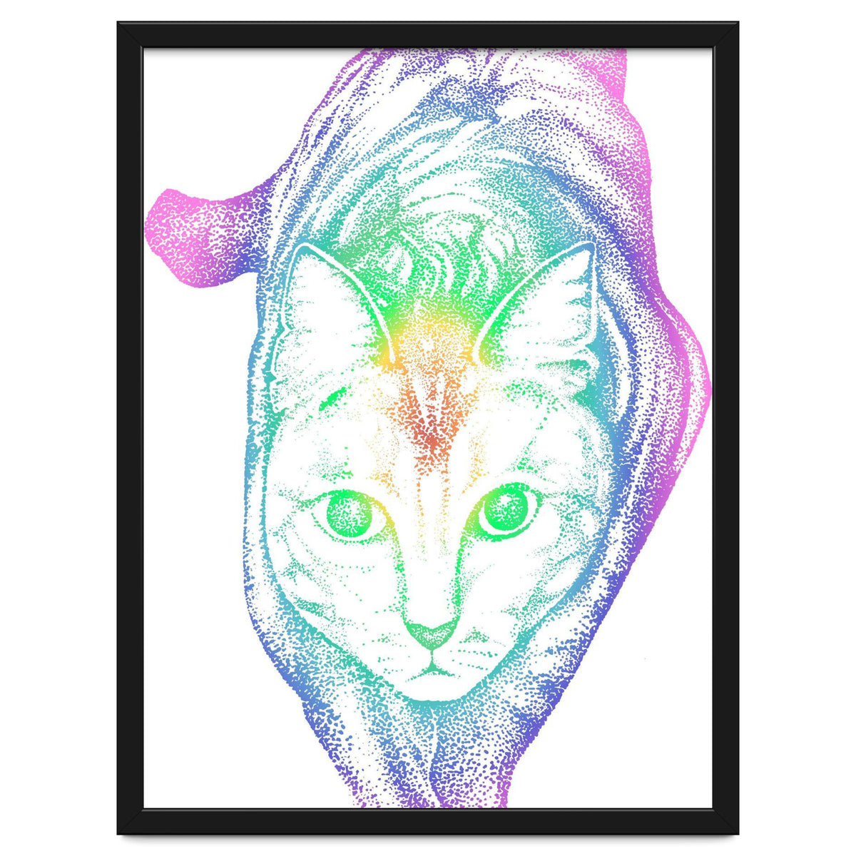Rainbow Pastel Cat
