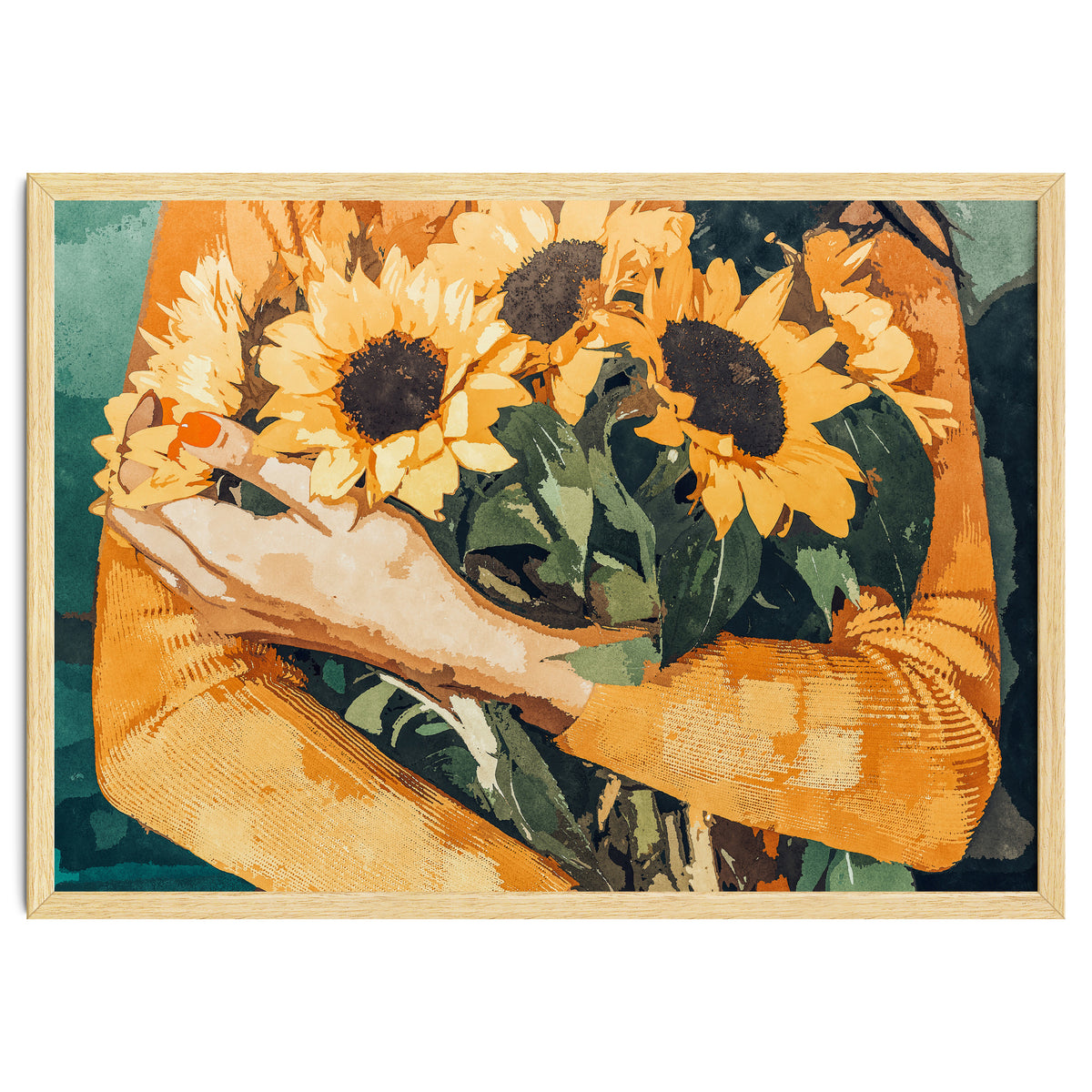 Holding Sunflowers