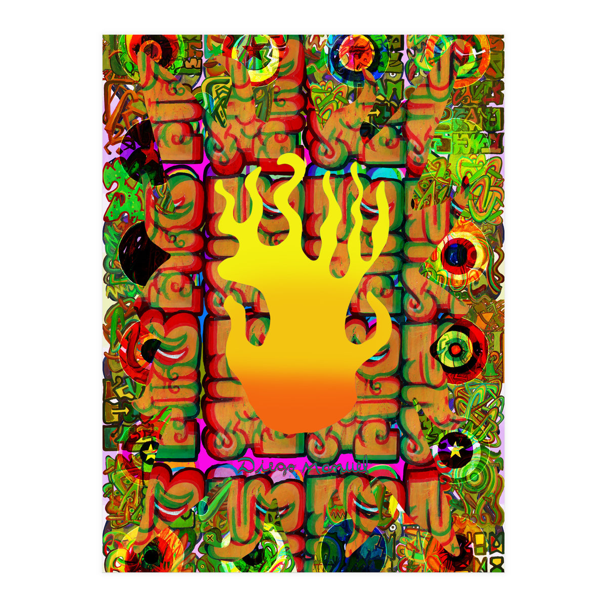 Fuego Y Graffiti 6 (Print Only)