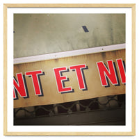 french painted sign