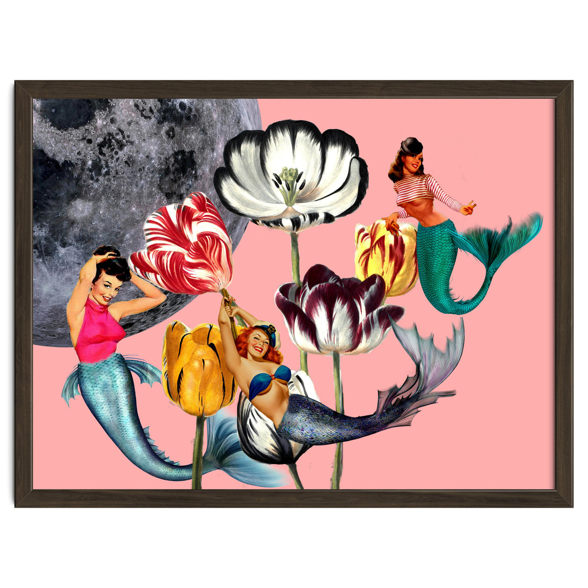 Mermaid Floral with moon