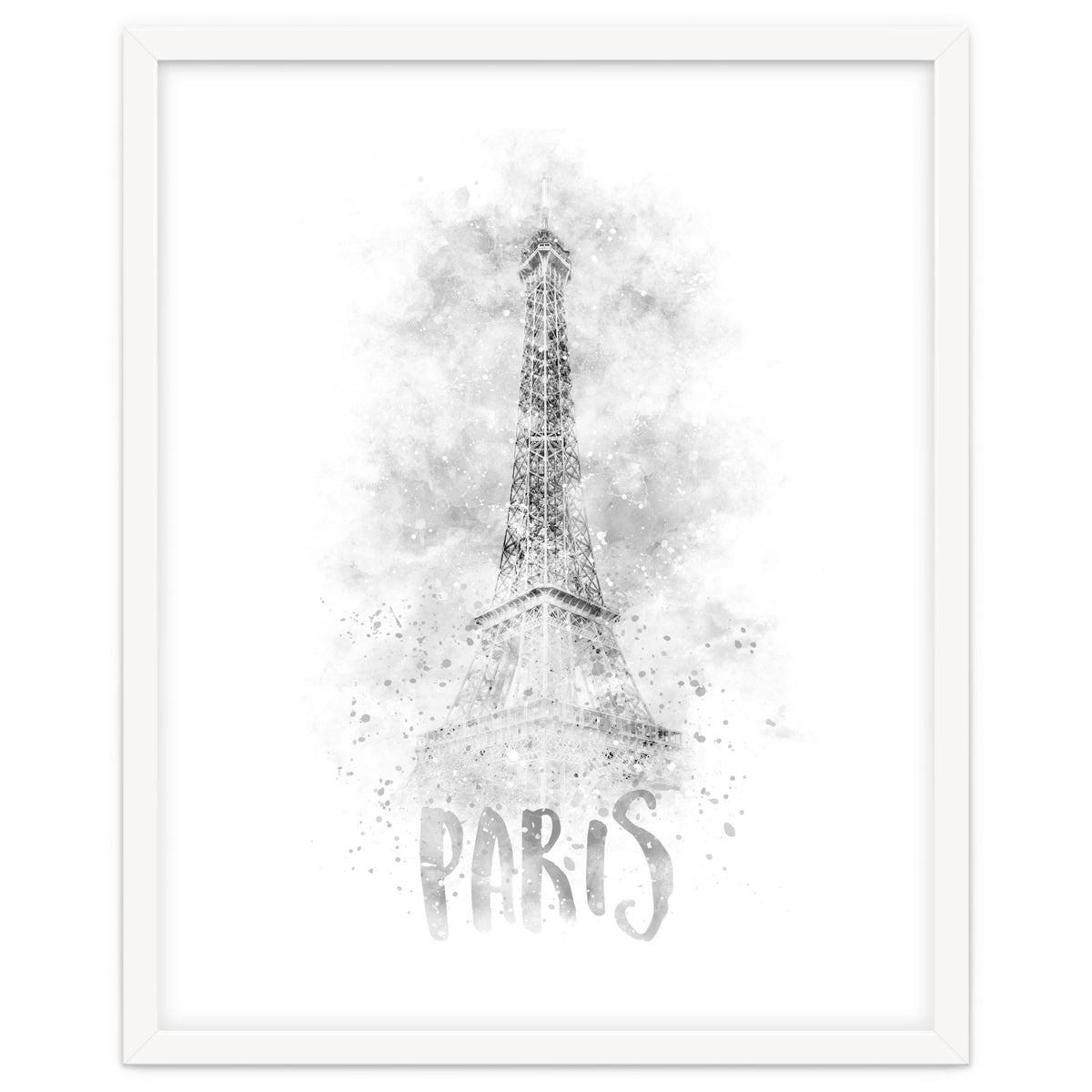 Monochrome Art EIFFEL TOWER | watercolor