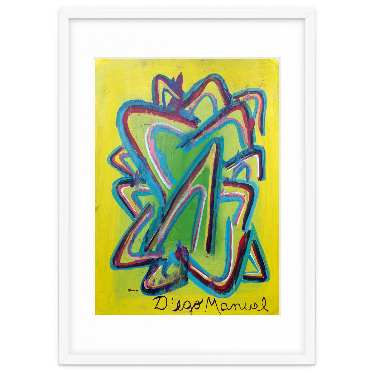 Forma Celeste Sobre Amarillo 2