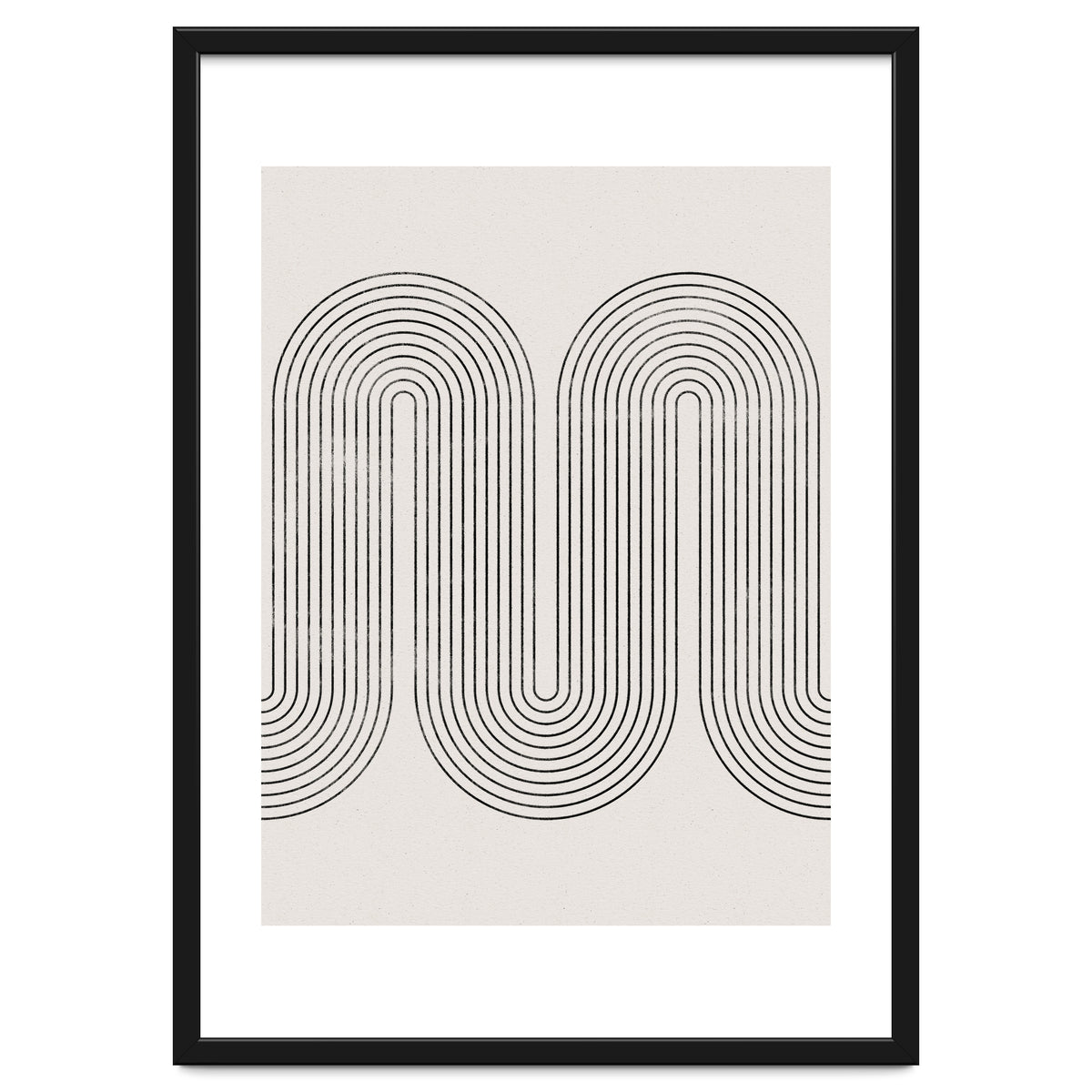Mid-Century Modern No.28 - Woodblock Print