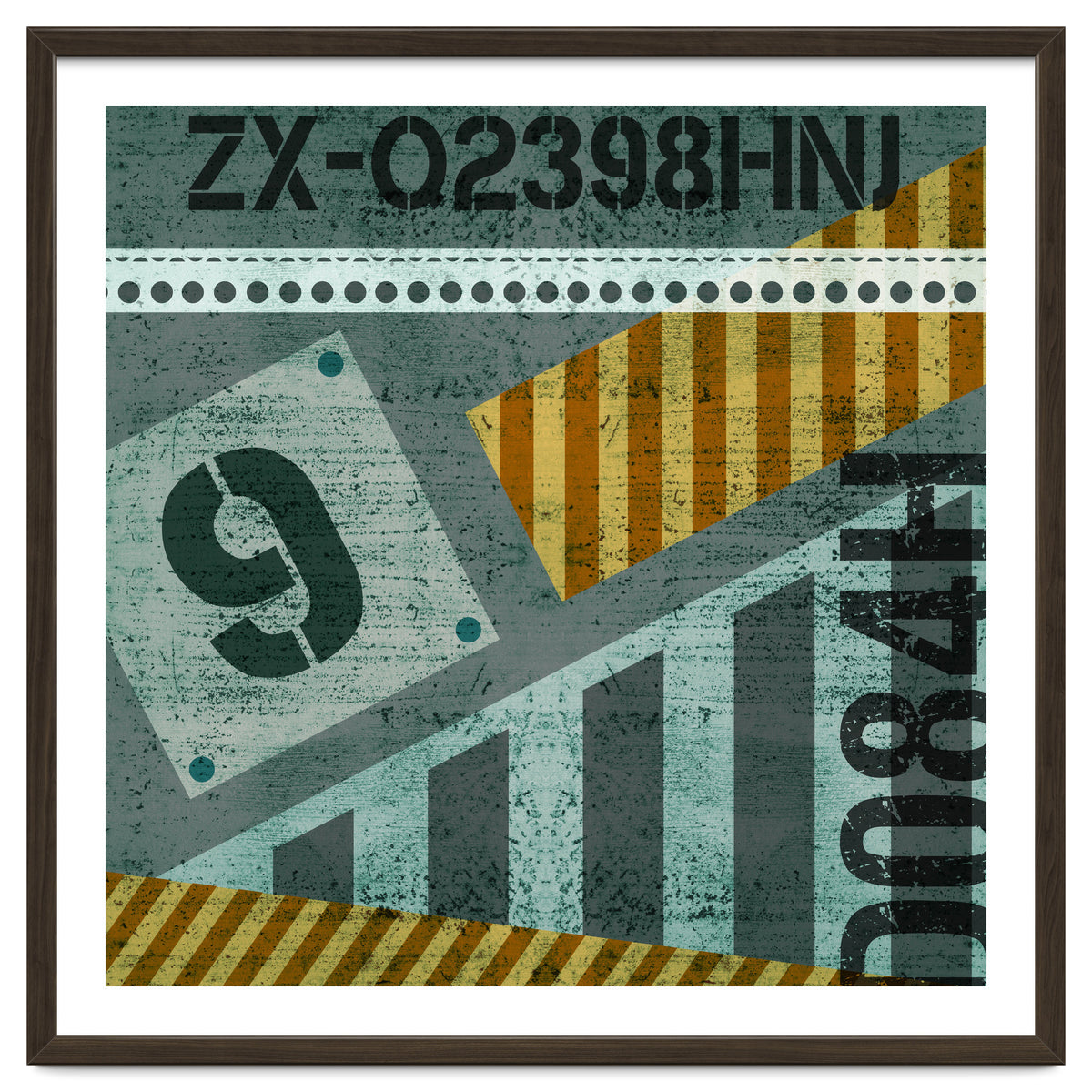 Abstract Industrial Slate And Stripes