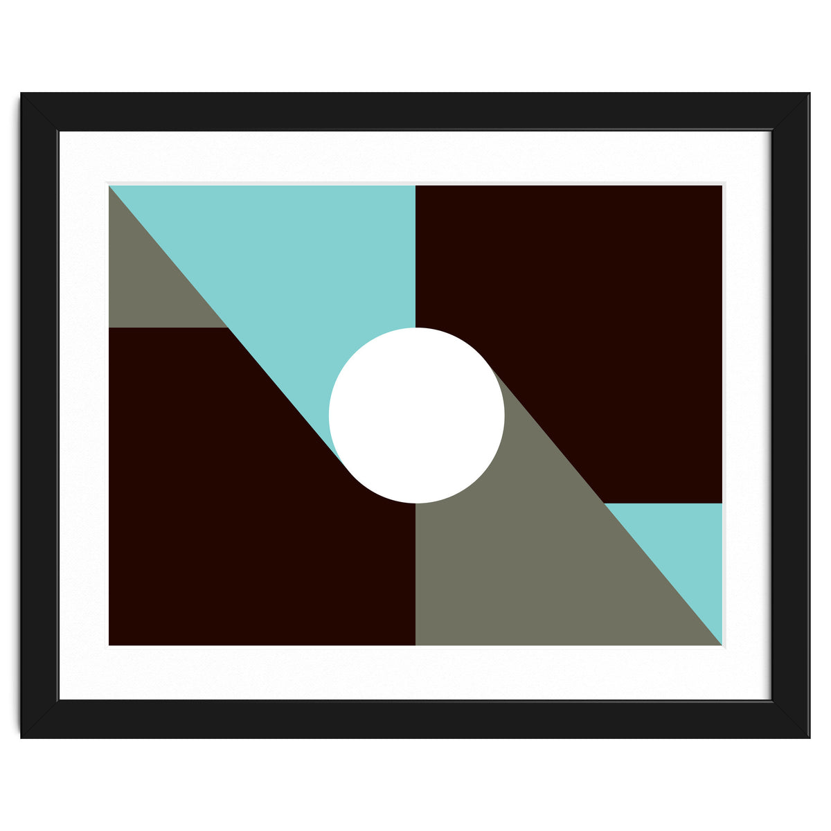 Geometric Shapes No. 29 - baby blue & grey