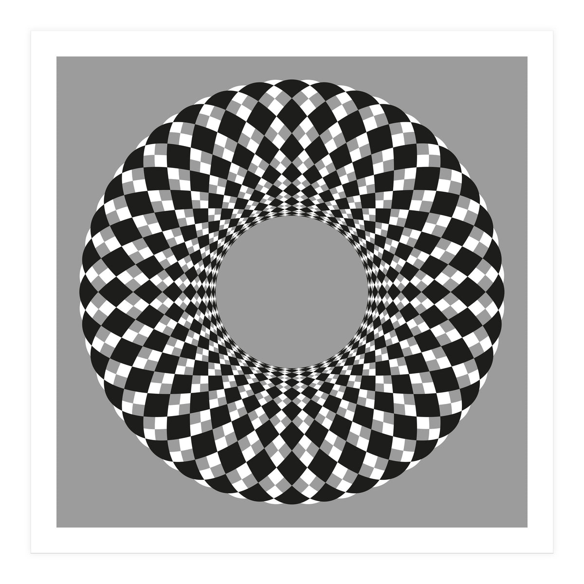 Black and white round (Print Only)
