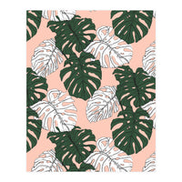 Hand drawing monstera pastel color (Print Only)