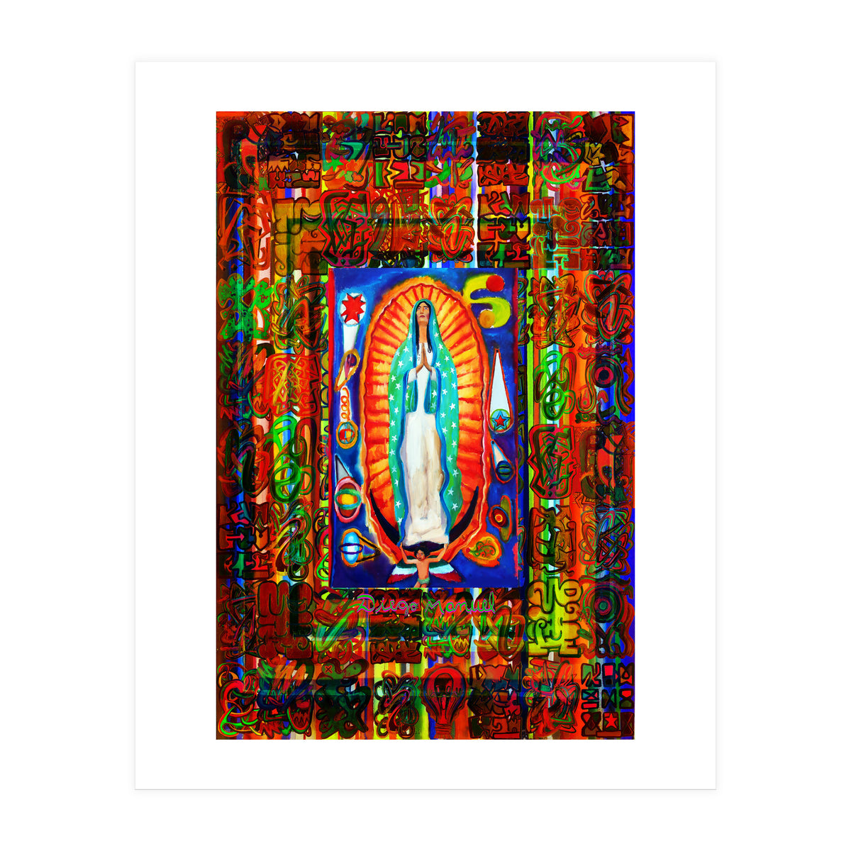 Graffiti Digital 2022 343 and Virgin of Guadalupe (Print Only)