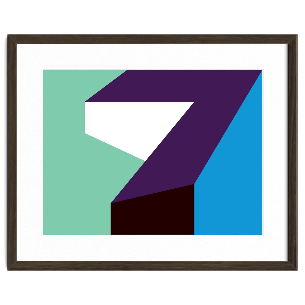 Geometric Shapes No. 60 - purple, mint & purple