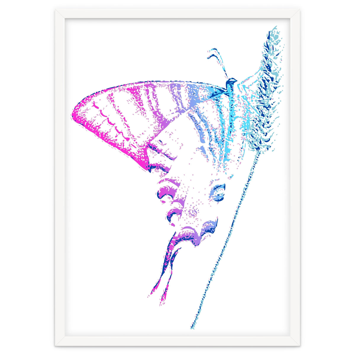 Swallowtail On Grass in Pinquoise