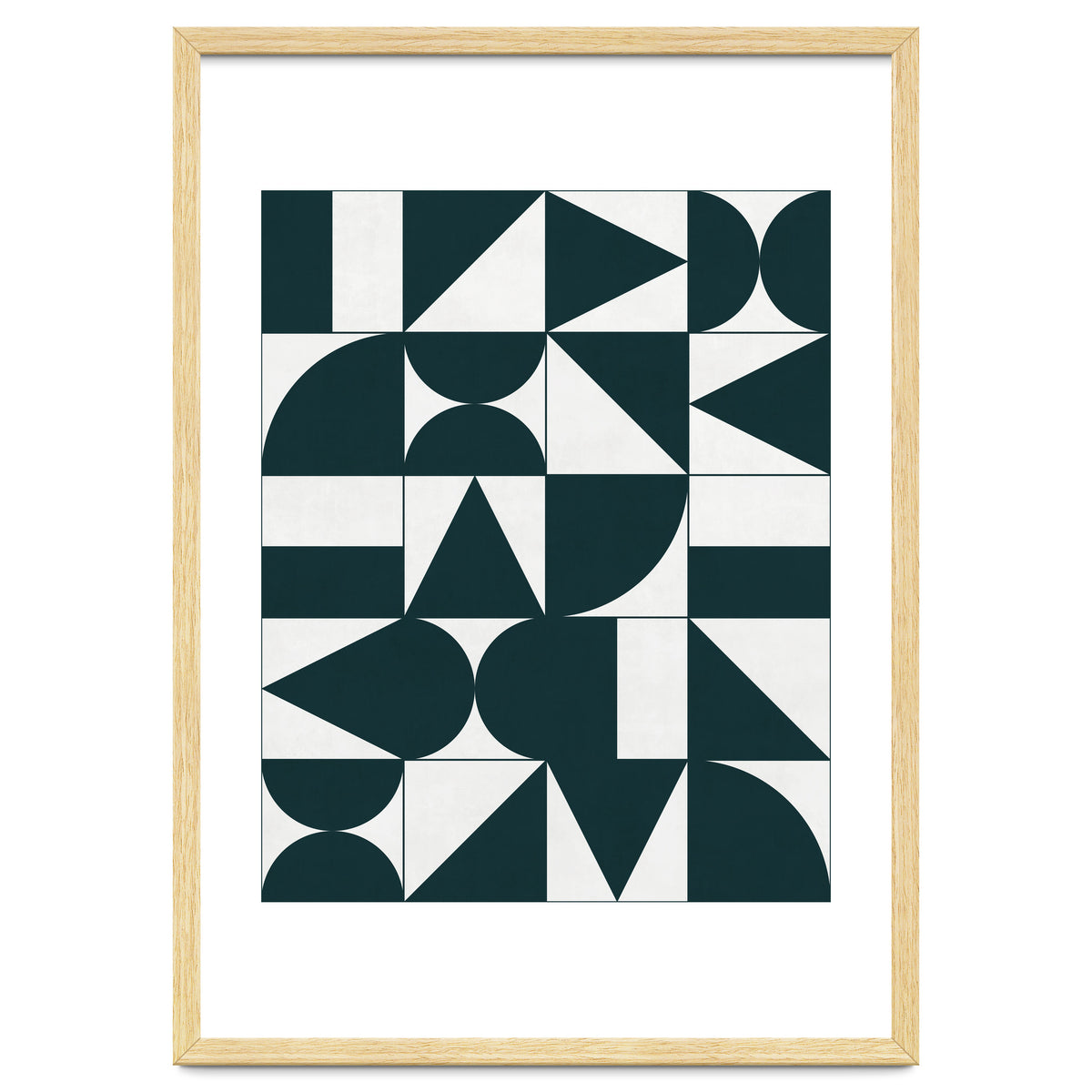 My Favorite Geometric Patterns No.17 - Green Tinted Navy Blue
