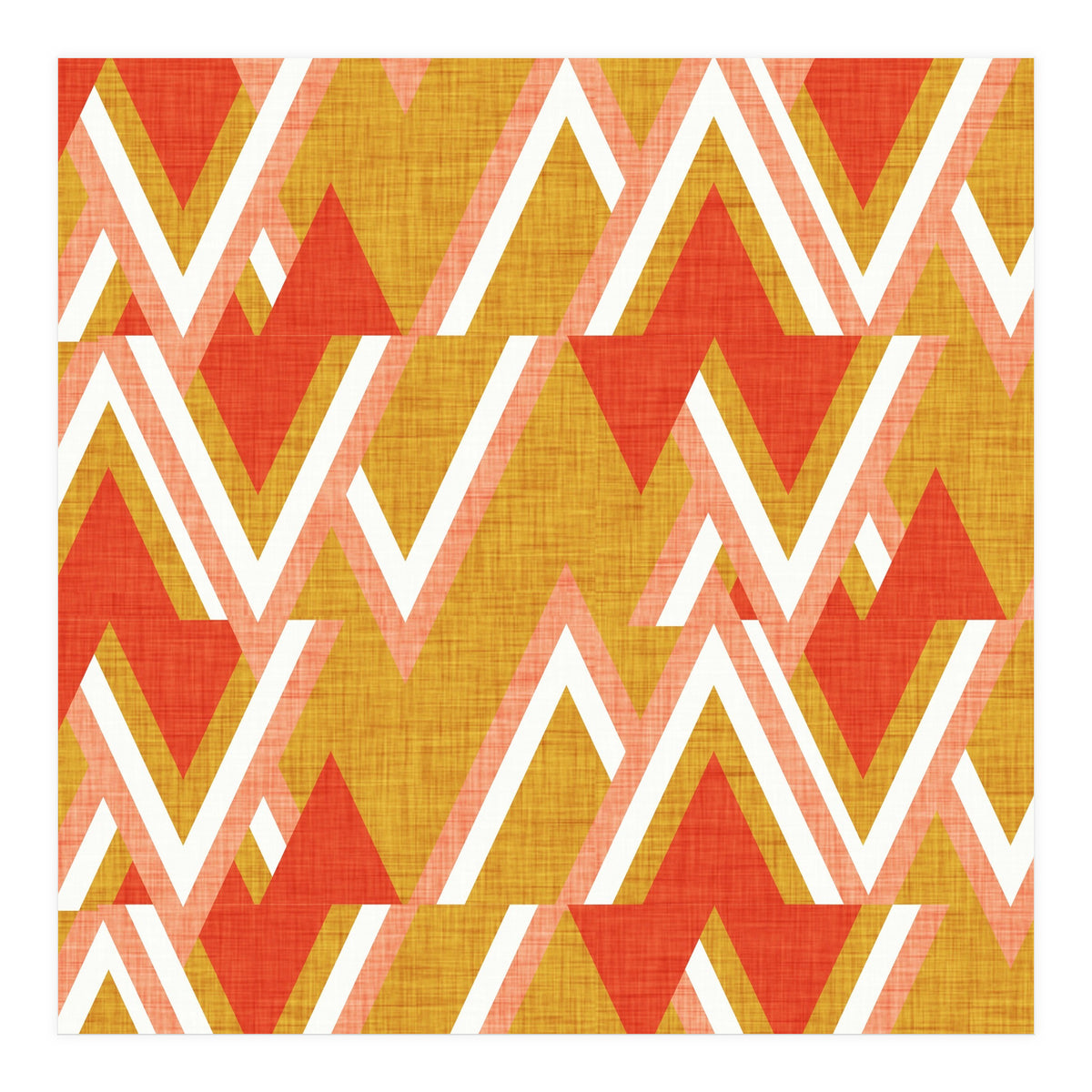 New Mid Mod Woods Mustard  (Print Only)