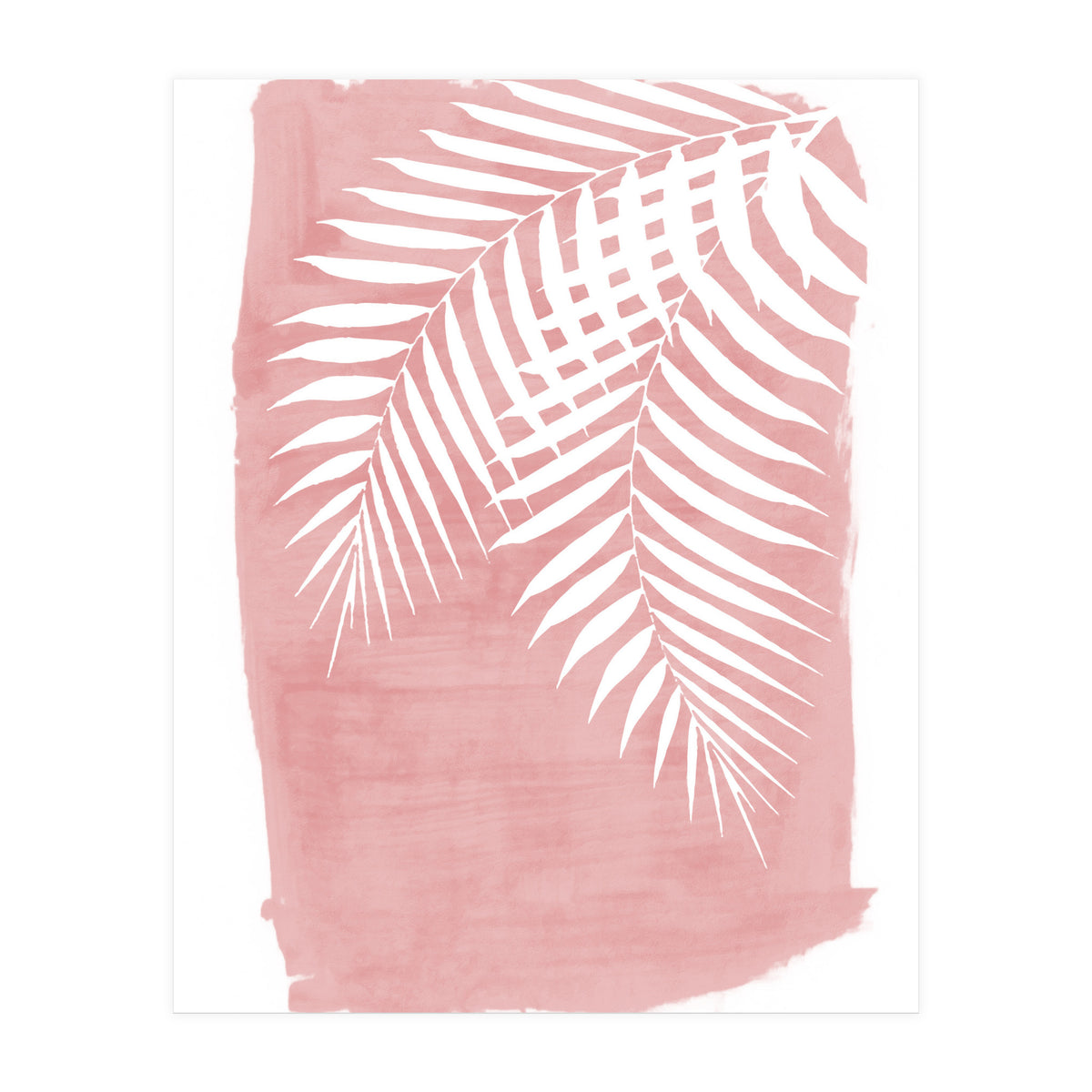Palm Leaves On Pink (Print Only)