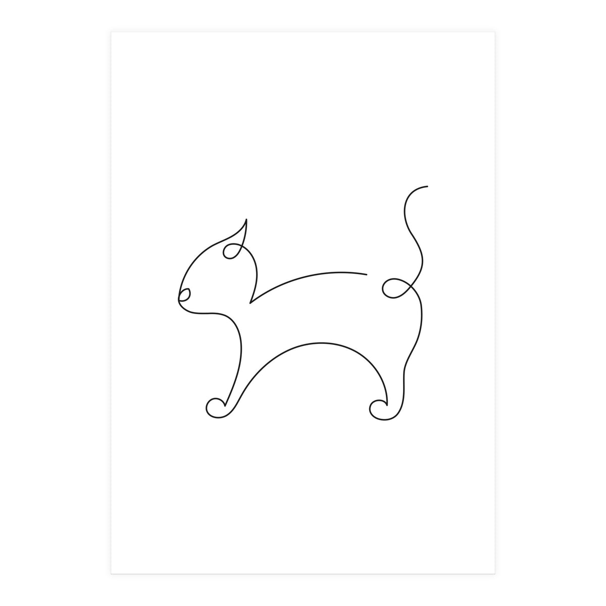 One Line Cat (Print Only)