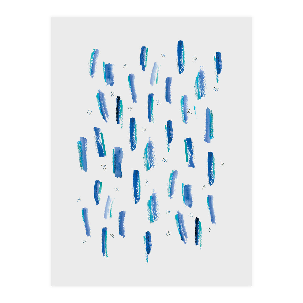 Brush Strokes Blue (Print Only)
