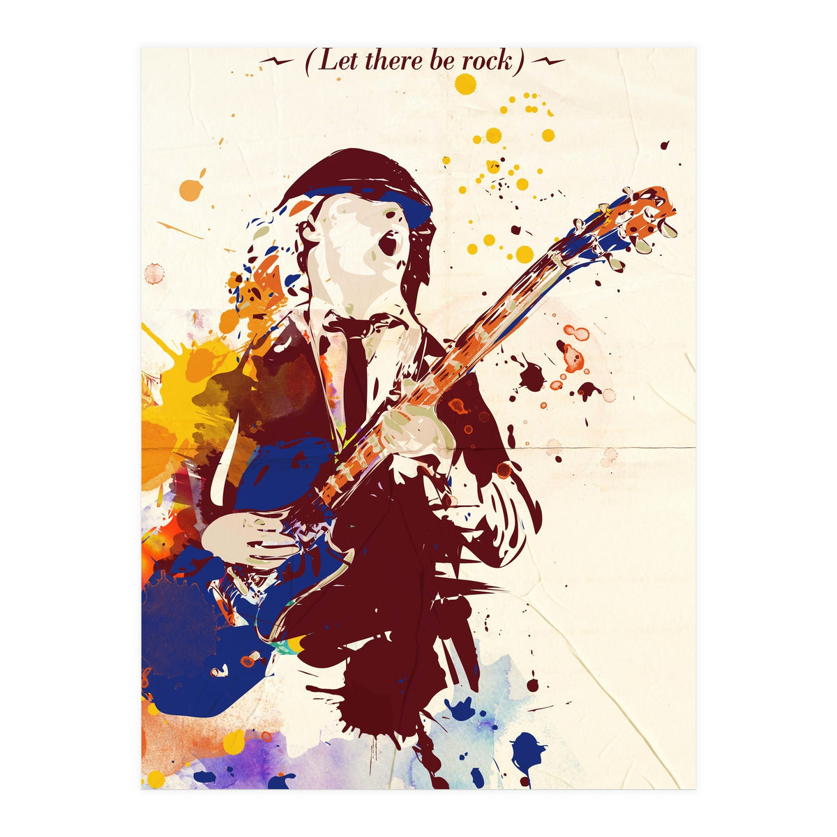 Angus Young pop art poster (Print Only)