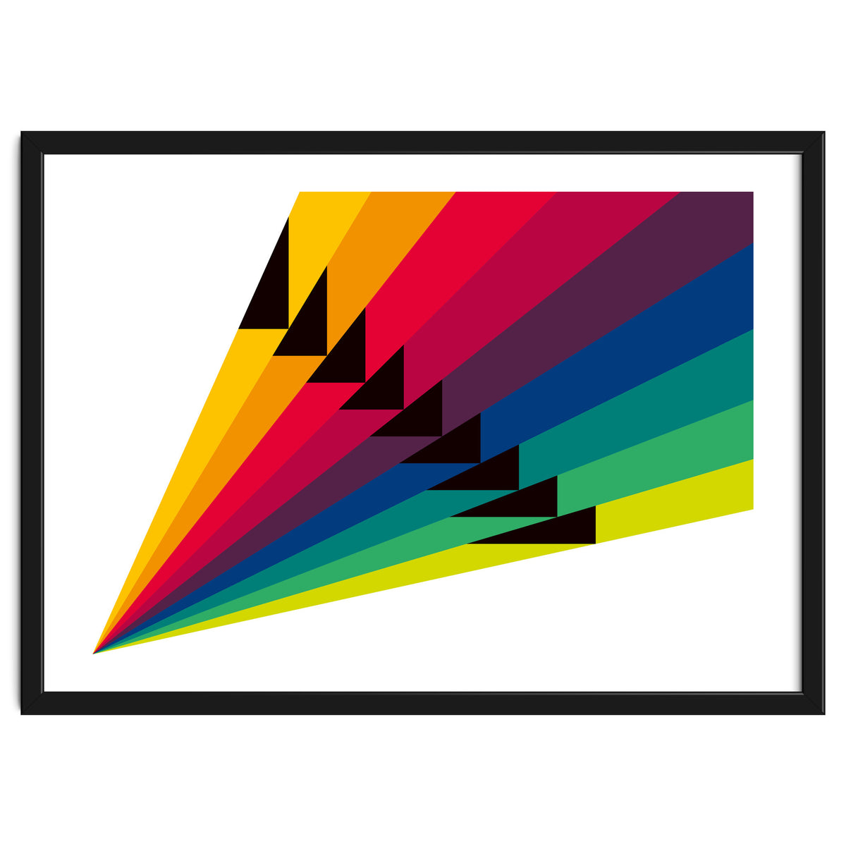 Geometric shapes No. 255 - multi coloured stripes