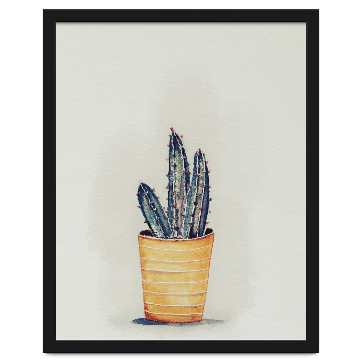 Cactus in yellow pot