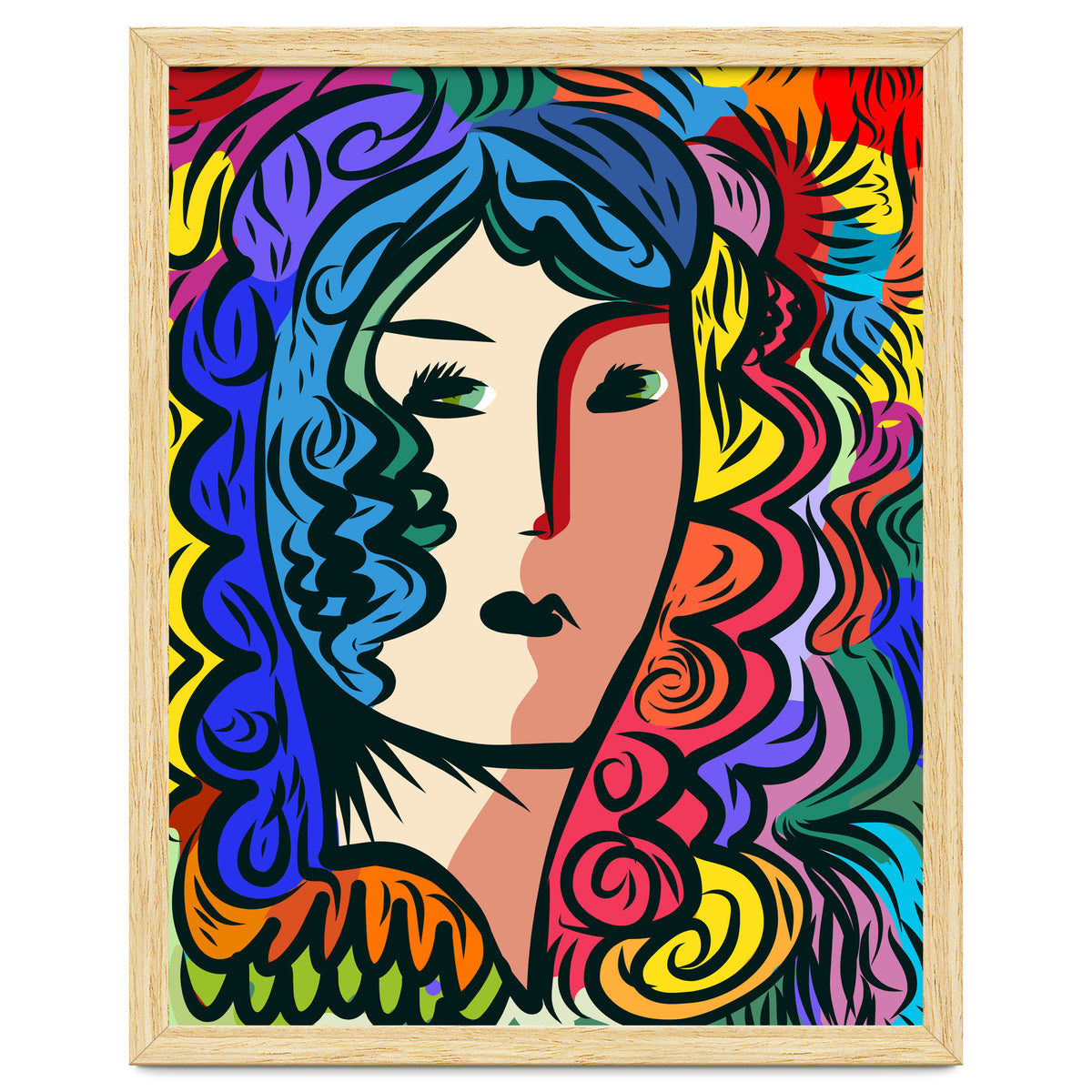 Rainbow Portrait Girl