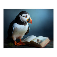 Puffin Reading a Book (Print Only)