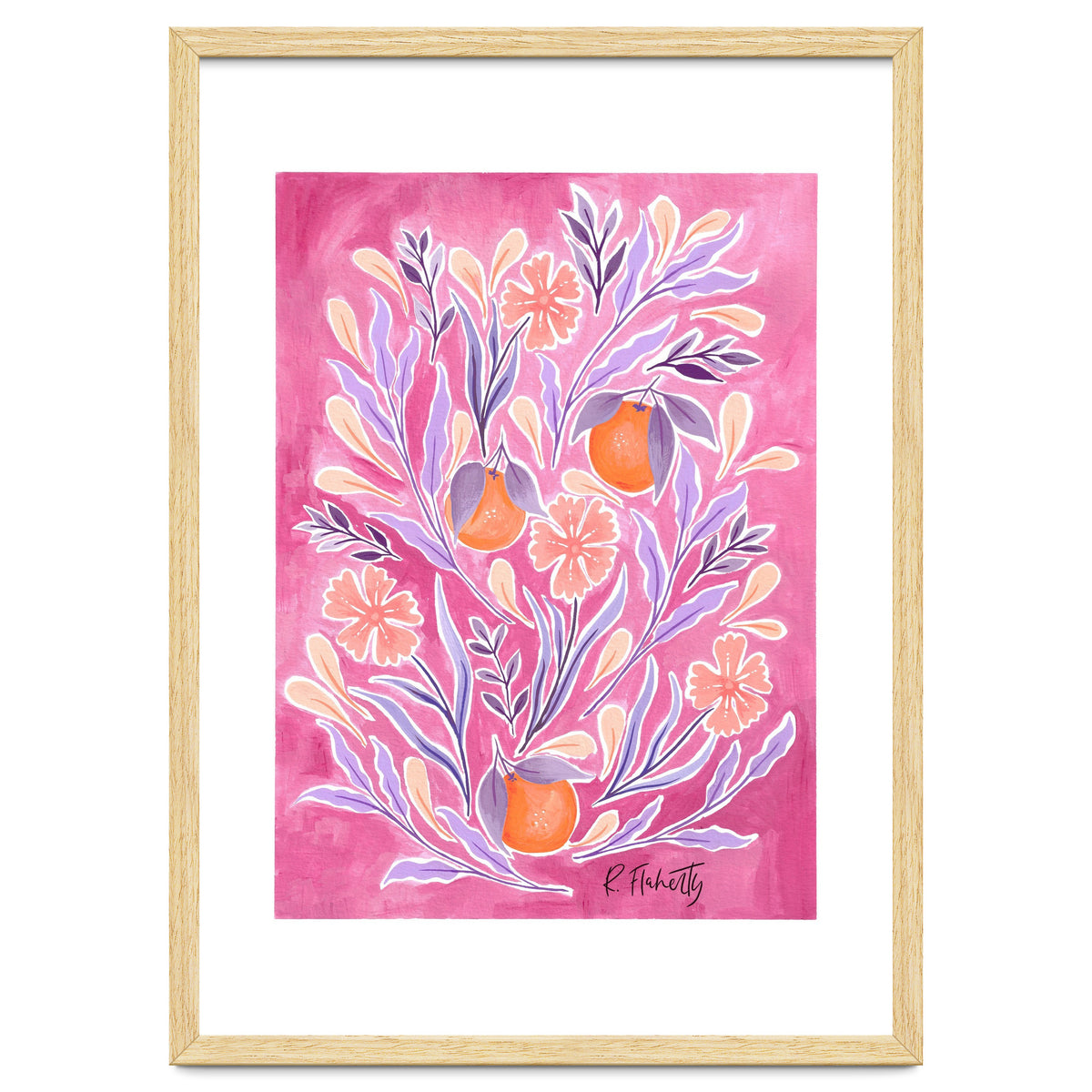 Wild Orange Floral | Pink & Purple