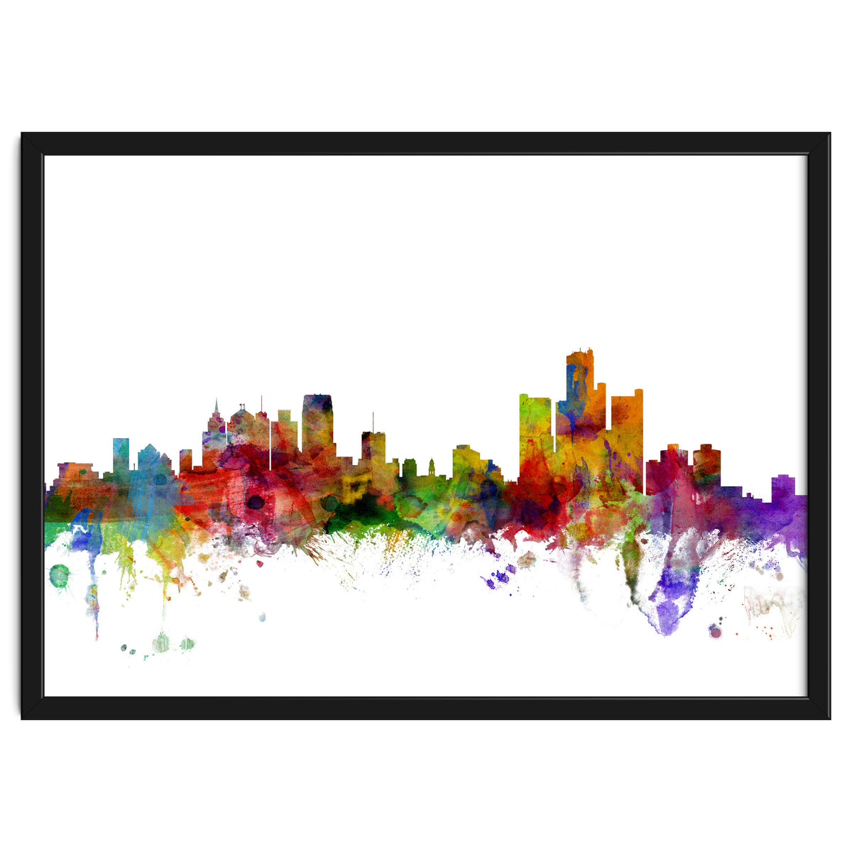 Detroit Michigan Skyline