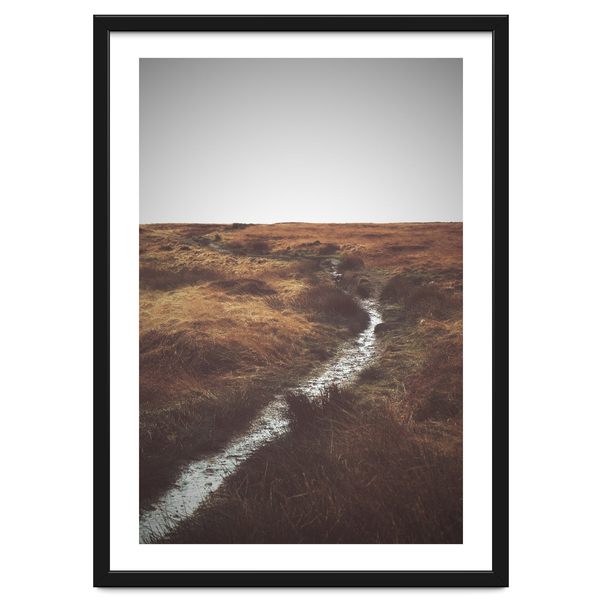 Bleak winter landscape of Saddleworth Moor