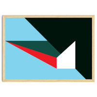Geometric Shapes No. 45 - red, blue, green & black