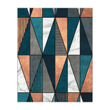 Copper, Marble and Concrete Triangles with Blue (Print Only) thumbnail
