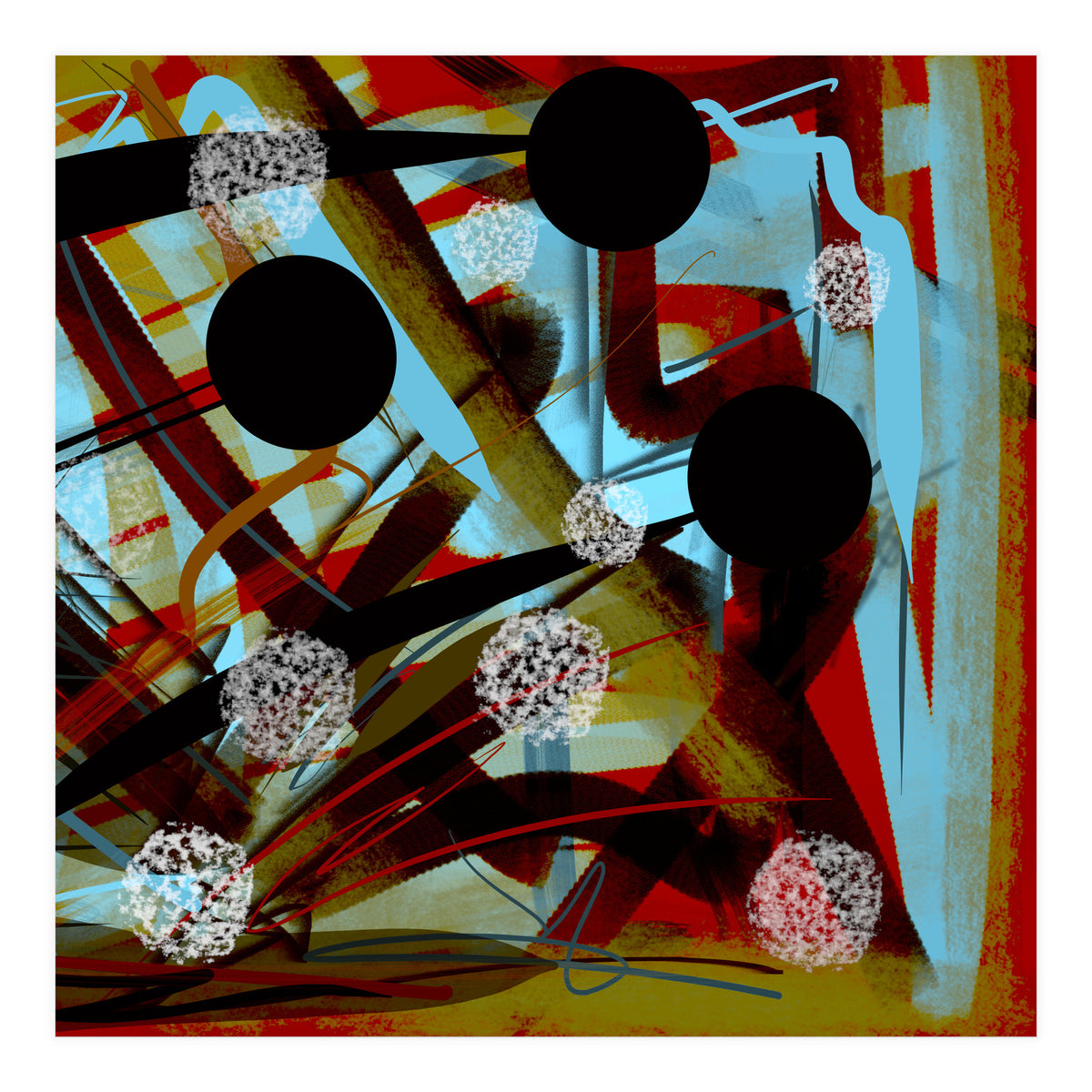 Brown In Sepia With White Drops (Print Only)